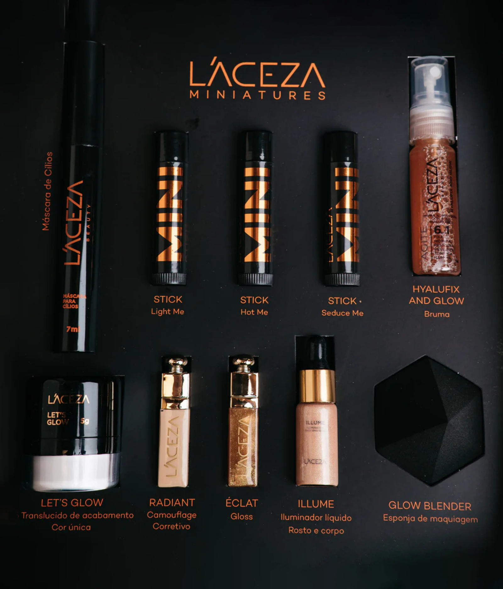 Kit 10 Miniaturas e Necessarie Glow on the Go